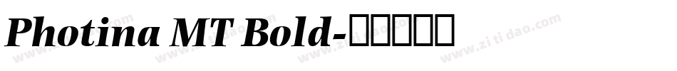 Photina MT Bold字体转换